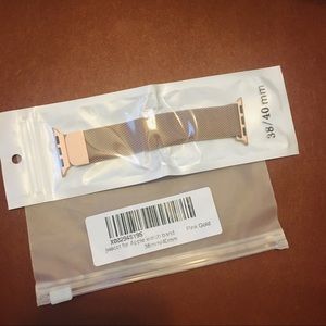 Free w 40. Apple watch band pink rose gold 38 40mm